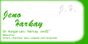jeno harkay business card